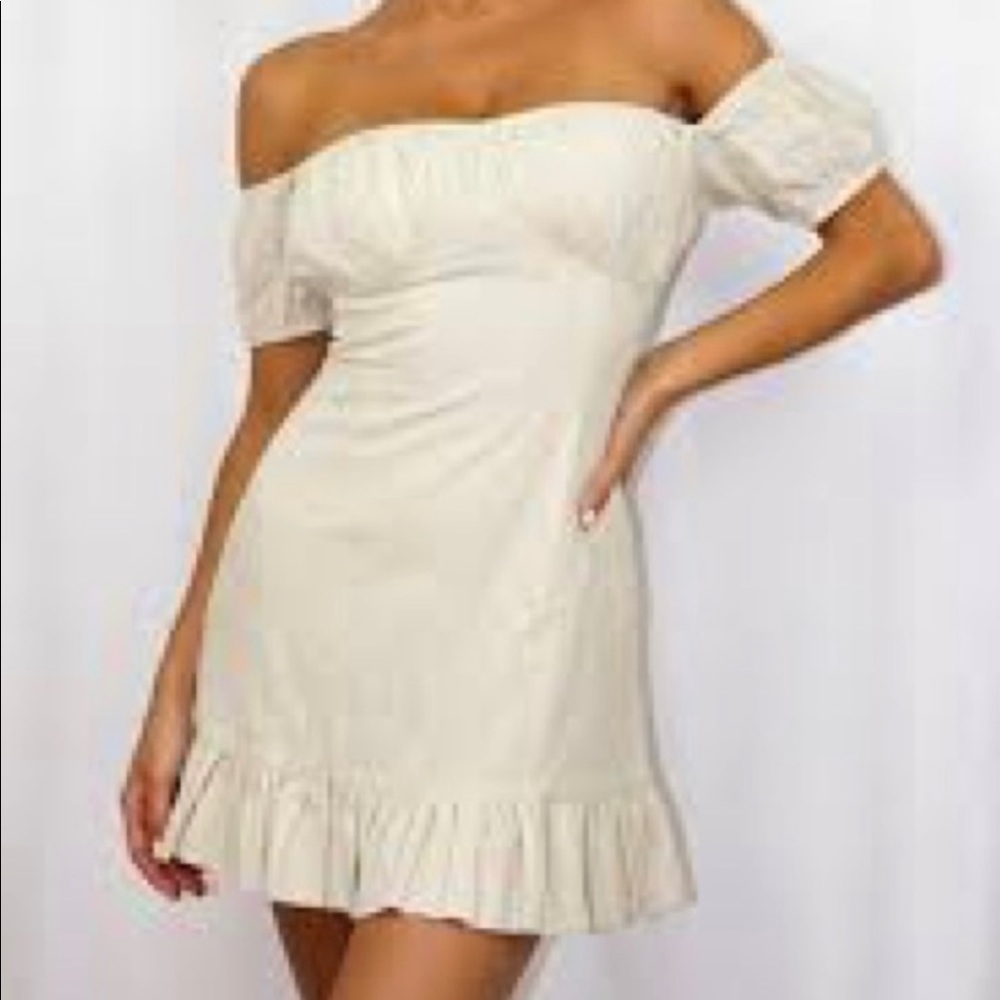 Missguided petit Bardot linen mini dress size 6